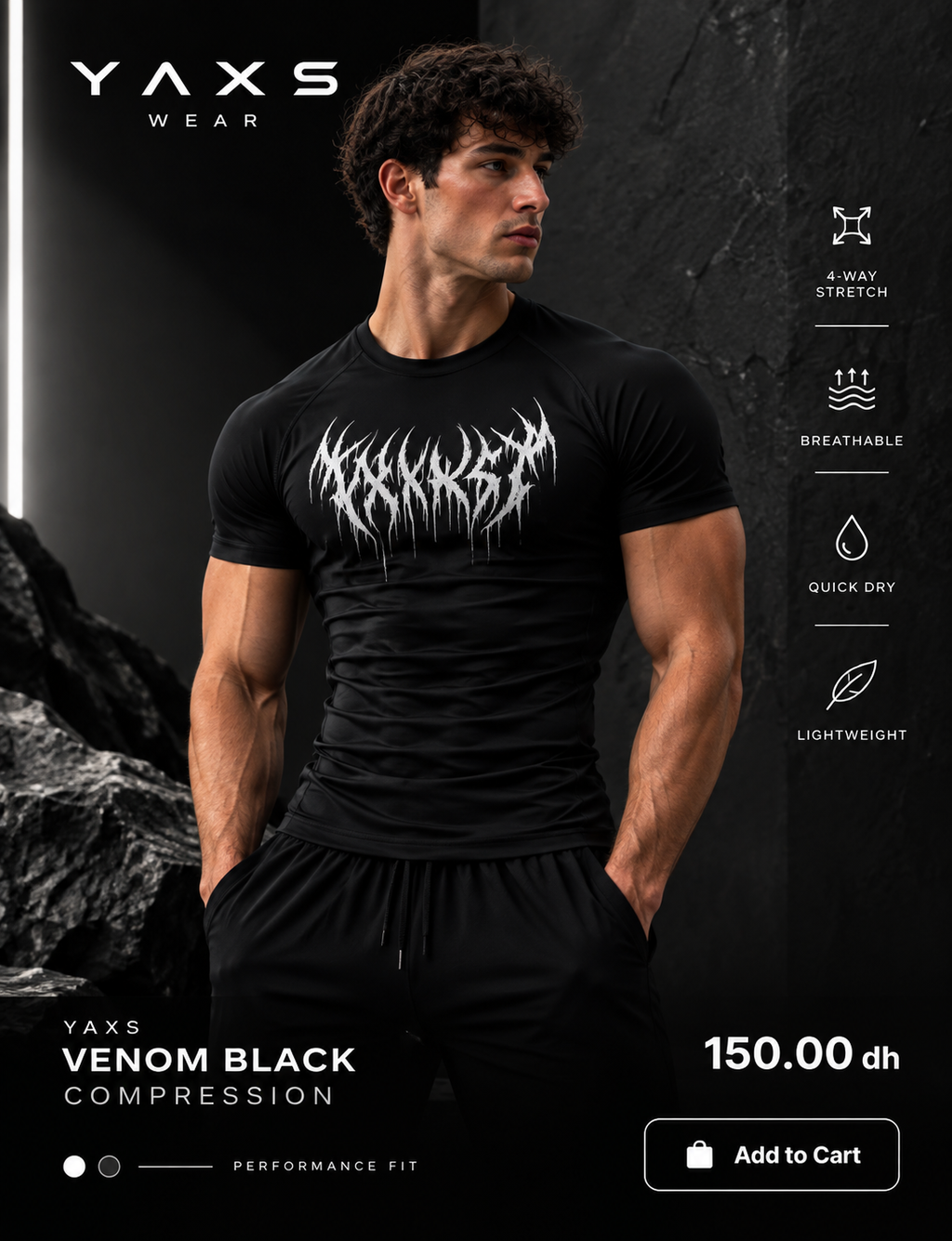 YAXS VENOM BLACK COMPRESSION